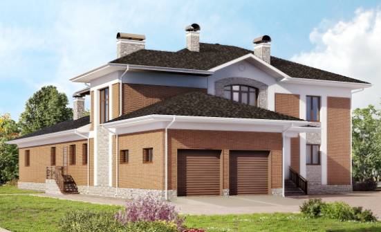 520-002-Л Проект трехэтажного дома, гараж, красивый домик из блока Симферополь | Проекты домов от House Expert
