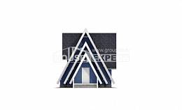 100-002-П Проект двухэтажного дома мансардой, уютный коттедж из дерева, Симферополь