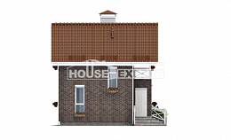 045-001-Л Проект двухэтажного дома мансардой, экономичный домик из арболита Симферополь, House Expert
