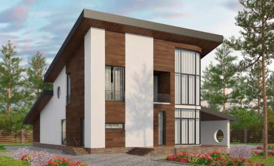 230-001-П Проект двухэтажного дома с мансардой, красивый загородный дом из кирпича Симферополь | Проекты домов от House Expert