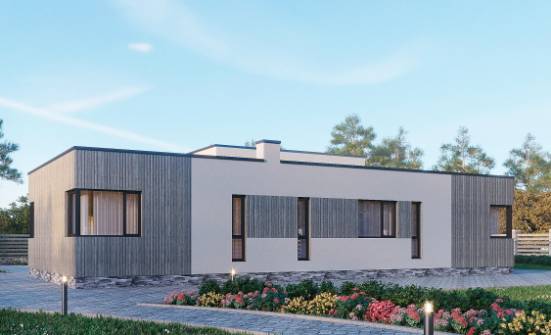 175-001-Л Проект одноэтажного дома, современный загородный дом из керамзитобетонных блоков Симферополь | Проекты одноэтажных домов от House Expert
